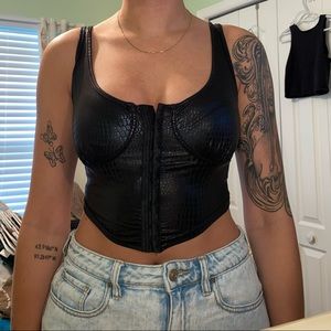 SHEIN LEATHER CROP